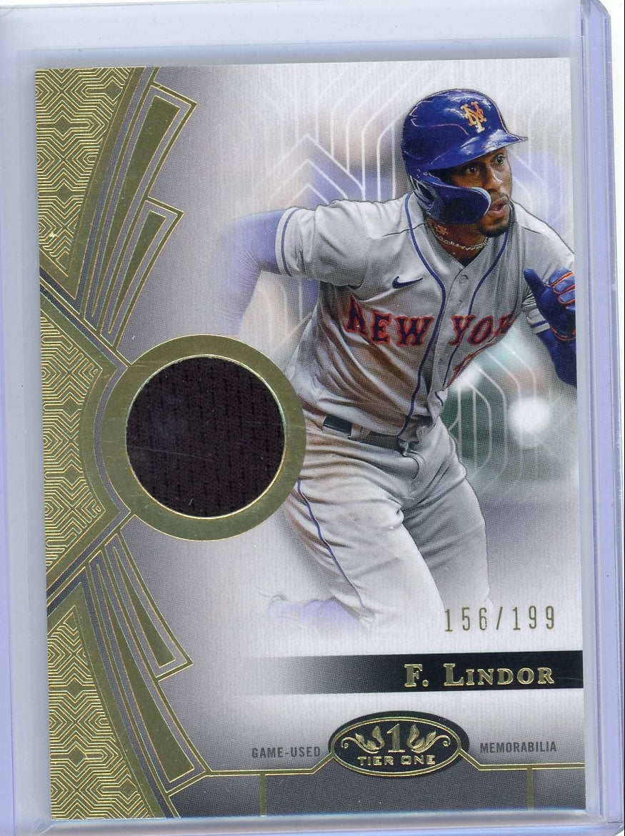 Francisco Lindor 2023 Topps Tier One Relic #'d 156/199