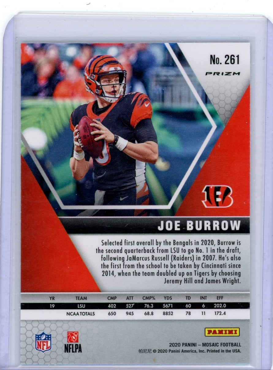 Joe Burrow 2020 Panini Mosaic NFL Debut green prizm rookie card