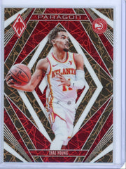 Trae Young 2023-24 Panini Phoenix Paragon Bronze Laser Prizm #'d 08/49