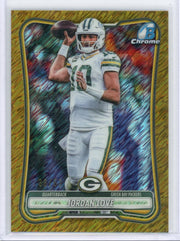 Jordan Love 2026 Bowman Chrome Football Gold Shimmer Refractor #'d 36/50