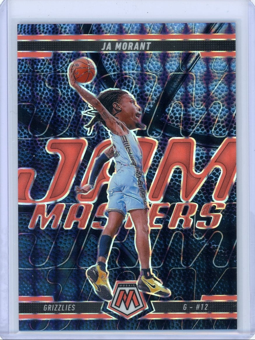 Ja Morant 2024-25 Panini Mosaic Red Fluorescent Jam Masters #'d 45/75