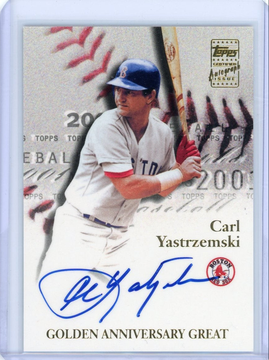 Carl Yastrzemski 2001 Topps Golden Anniversary Great Autograph