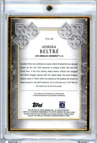 Adrian Beltre 2023 Topps Transcendent Autograph #'d 08/20