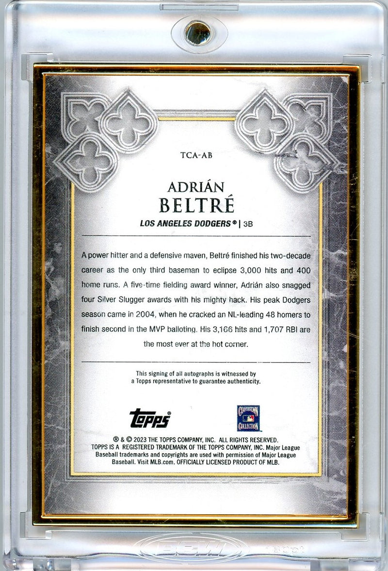 Adrian Beltre 2023 Topps Transcendent Autograph 