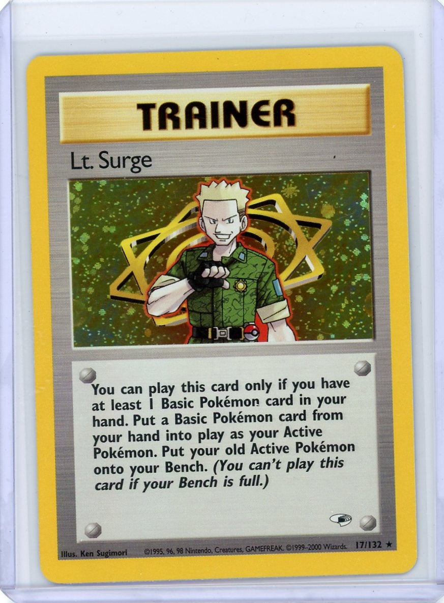 Lt. Surge Trainer Pokémon Gym Heroes holo 17/132