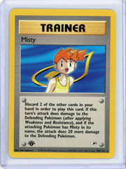 Misty Trainer Pokemon Gym Heroes 1st Edition 102/132