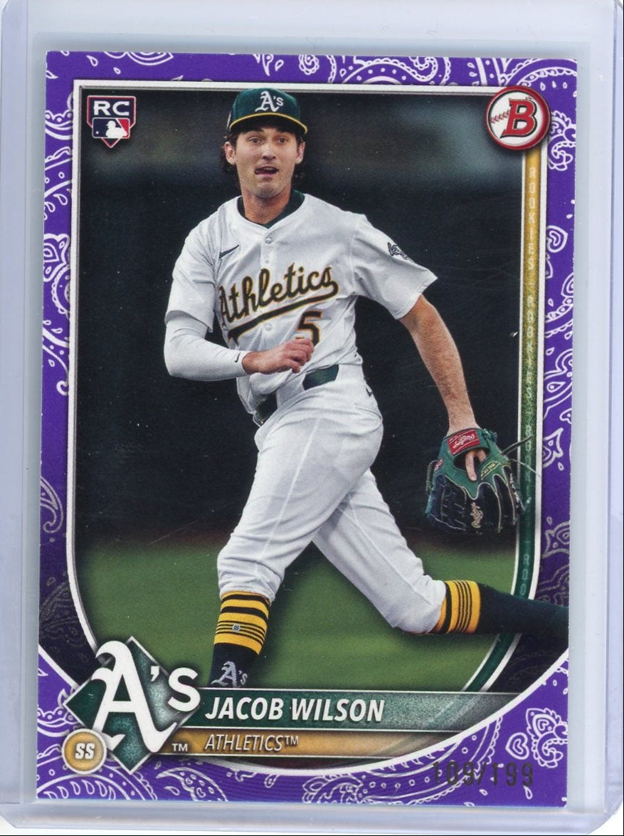 Jacob Wilson 2025 Bowman Purple Bandana Rookie #'d 019/199