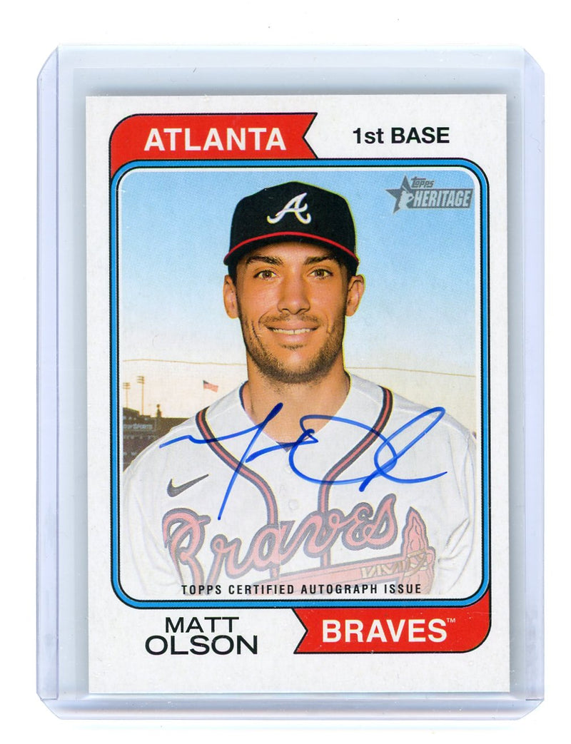 Matt Olson 2023 Topps Heritage autograph