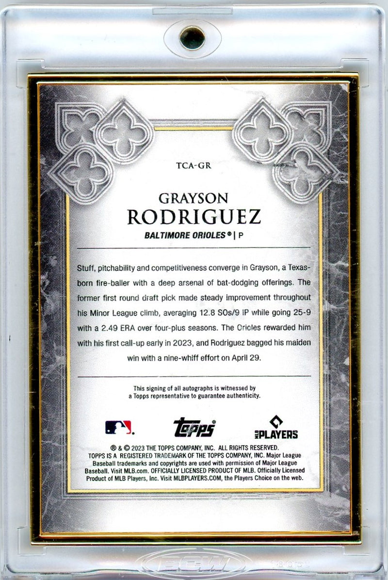 Grayson Rodriguez 2023 Topps Transcendent Autograph 