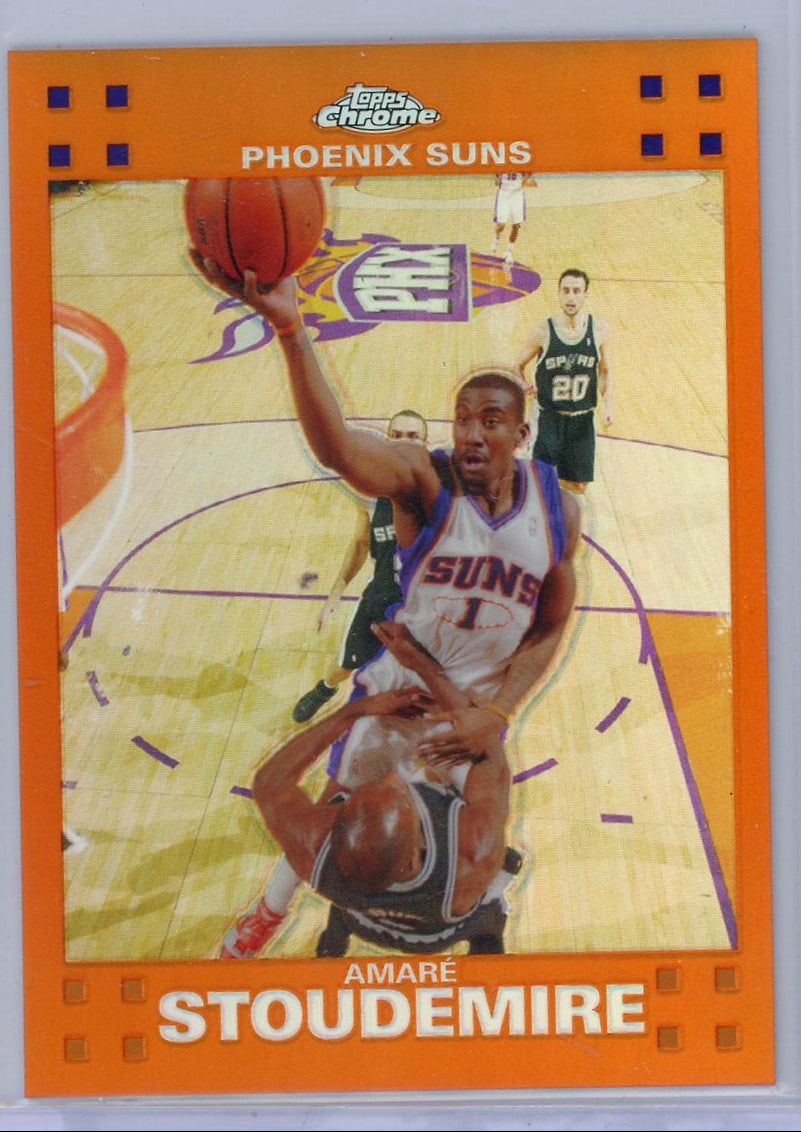 Amare Stoudemire 2007 Topps Chrome orange ref. #'d 110/199