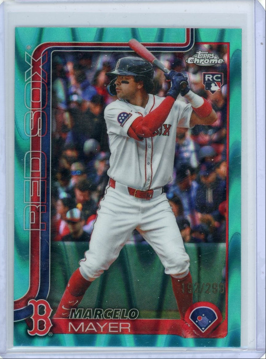 Marcelo Mayer 2025 Topps Chrome Update Teal Ray Wave Refractor #'d 192/299