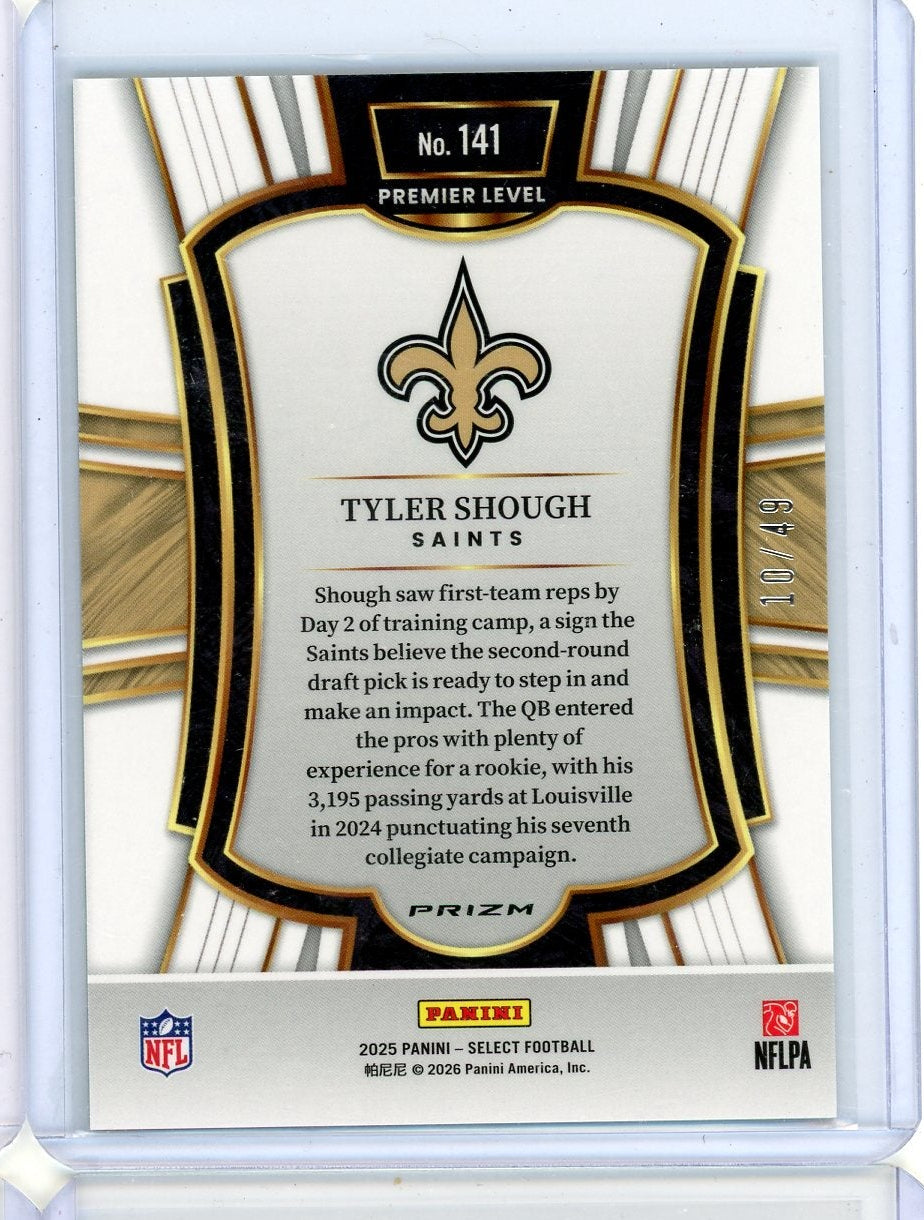 Tyler Shough 2025 Panini Select Neon Green Rookie #'d 10/49