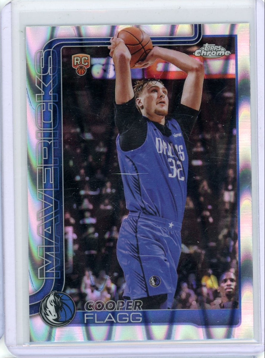 Cooper Flagg 2025 Topps Chrome Raywave Rookie Card