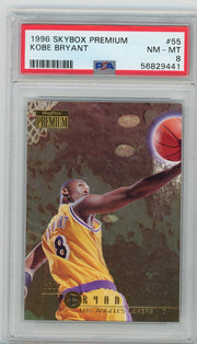 Kobe Bryant 1996 SkyBox Premium rookie card PSA 8