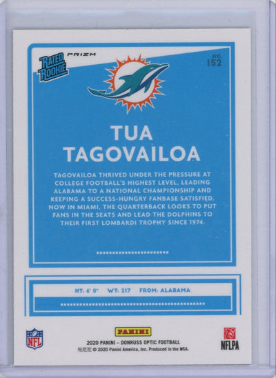Tua Tagovailoa 2020 Panini Donruss Optic pink prizm rookie card