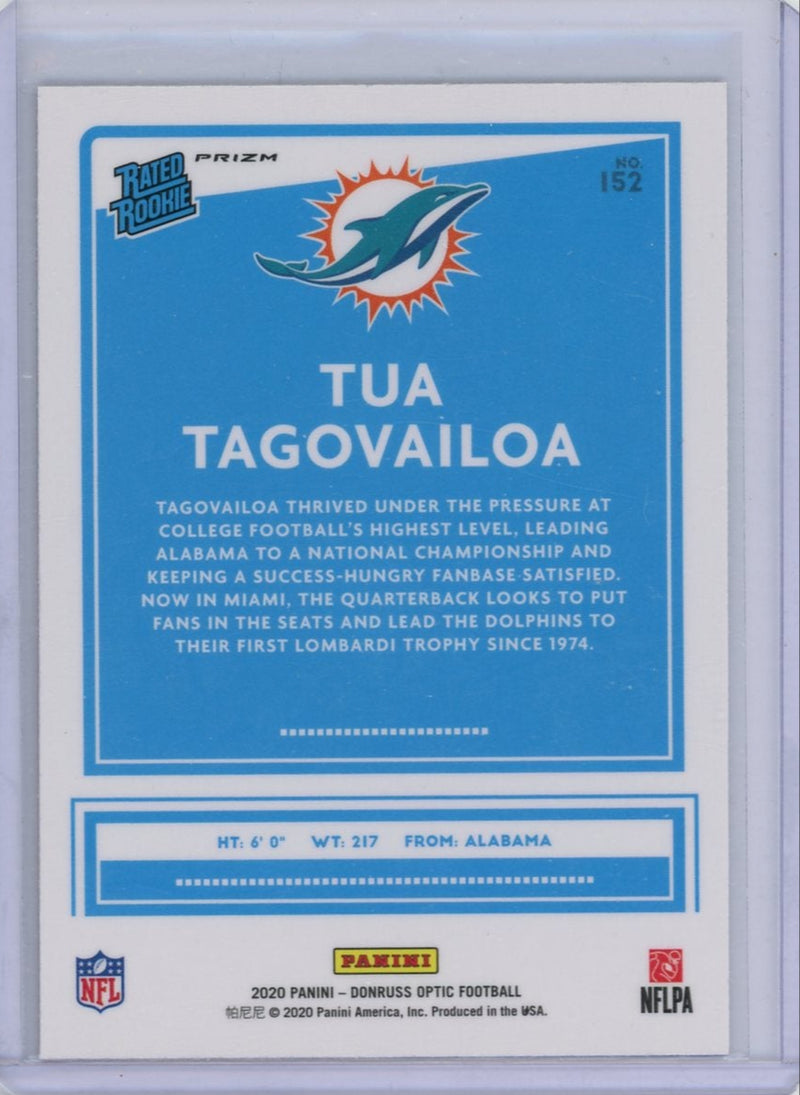 Tua Tagovailoa 2020 Panini Donruss Optic pink prizm rookie card