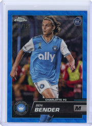 Ben Bender 2023 Topps Chrome MLS blue wave refractor rookie card #'d 134/199