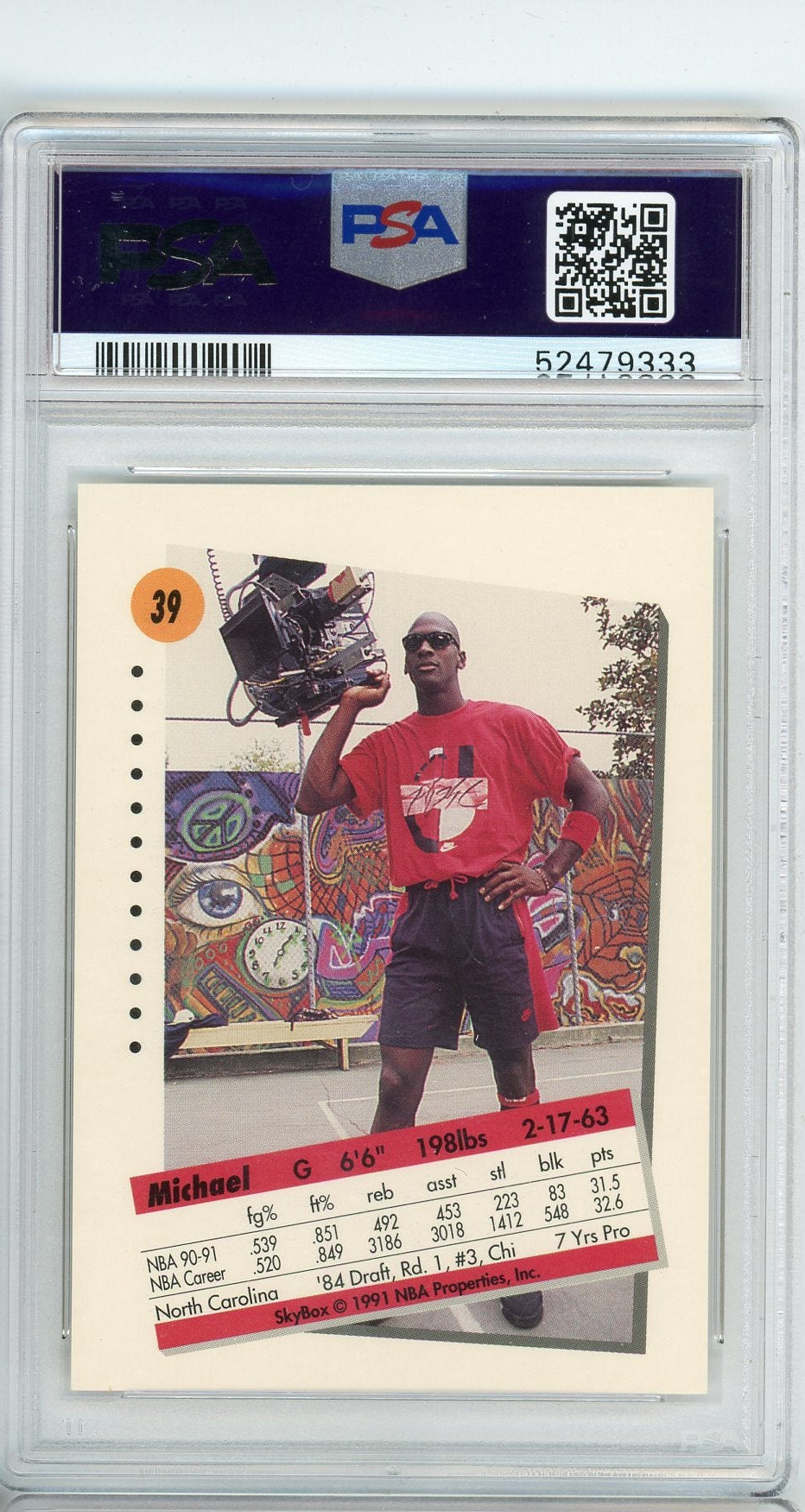 Michael Jordan 1991 SkyBox #39 PSA 9