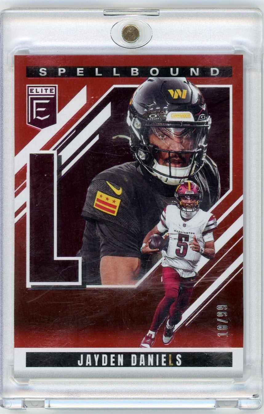 Jayden Daniels 2025 Panini Donruss Elite Spellbound # 18/99