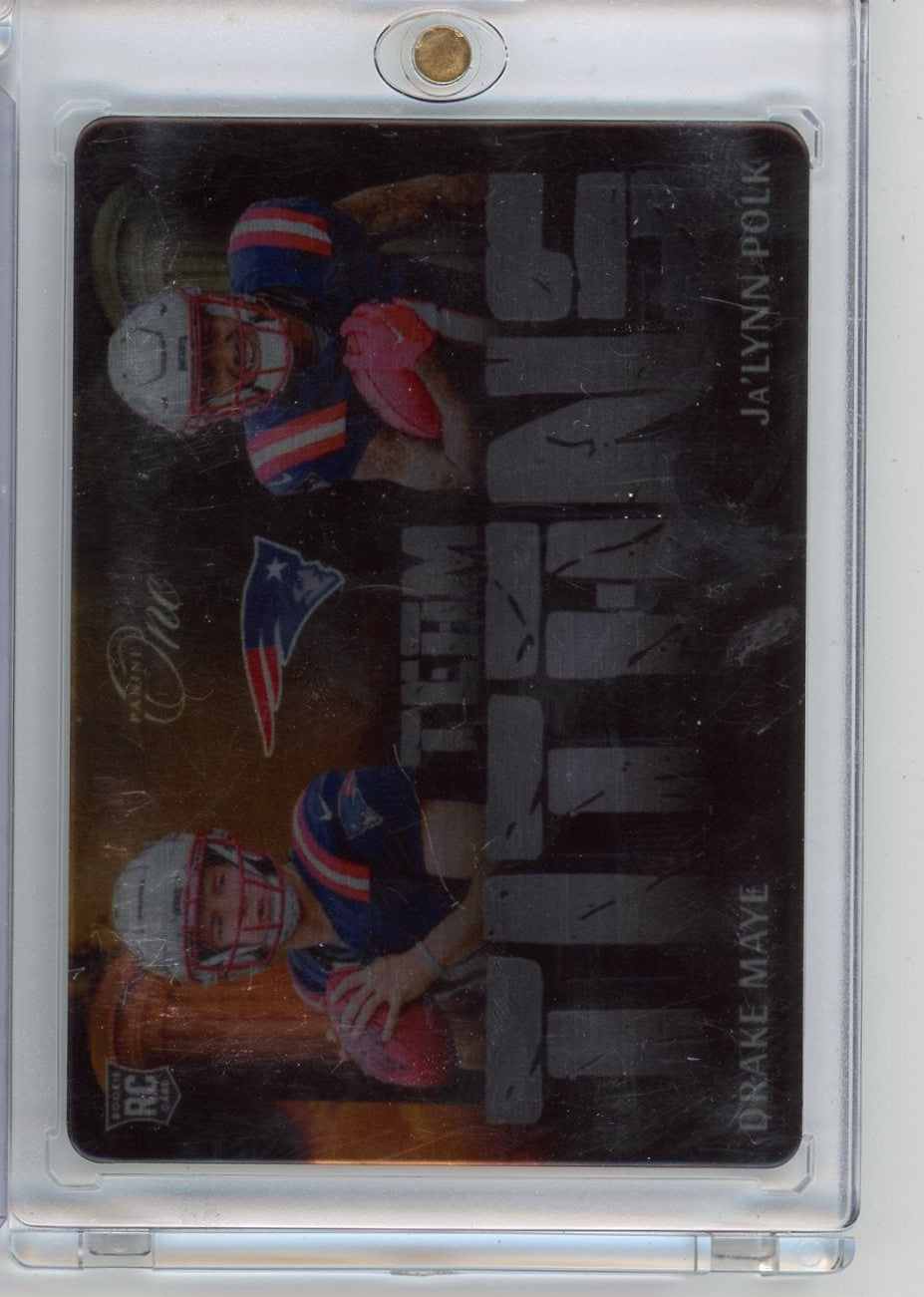 Drake Maye Ja'Lynn Polk 2024 Panini One Team Titans rookie card