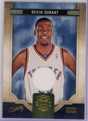Kevin Durant 2010 Panini Court Kings #21 game-used relic #'d 250/299