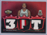 Michael Redd 2008 Topps Triple Threads 3PT triple relic #'d 10/18