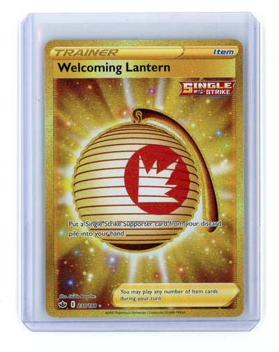 Welcoming Lantern 2021 Pokémon rare lucky gold holo 230/198