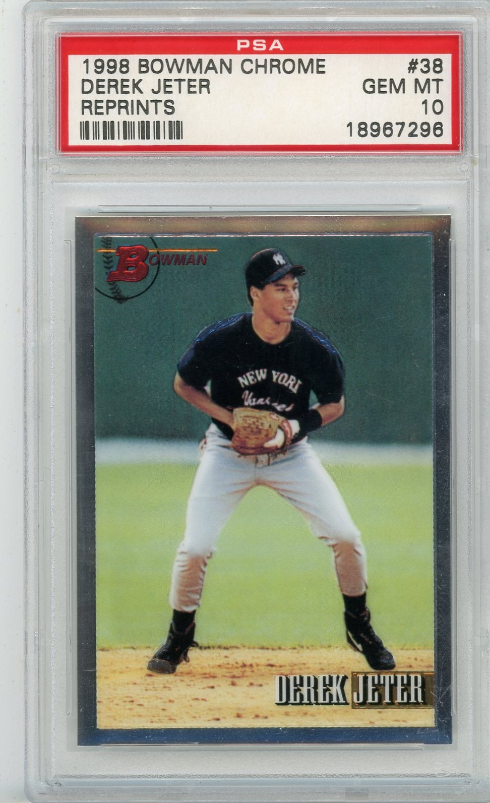 Derek Jeter 1998 Bowman Chrome '93 Reprints PSA 10