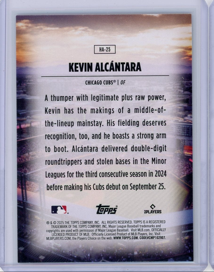 Kevin Alcantara 2025 Topps Rookie Home Field Advantage SSP