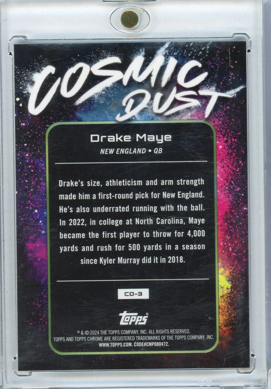Drake Maye 2024 Topps Chrome Cosmic Cosmic Dust rookie card