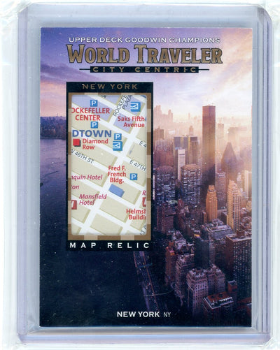 New York World Traveler 2023 Upper Deck Goodwin Champions City Centric Map Relics #WTC16