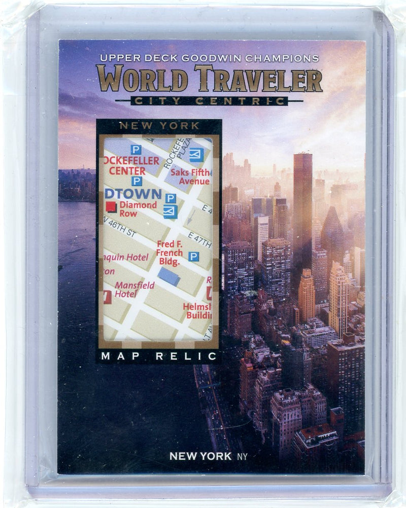 New York World Traveler 2023 Upper Deck Goodwin Champions City Centric Map Relics 