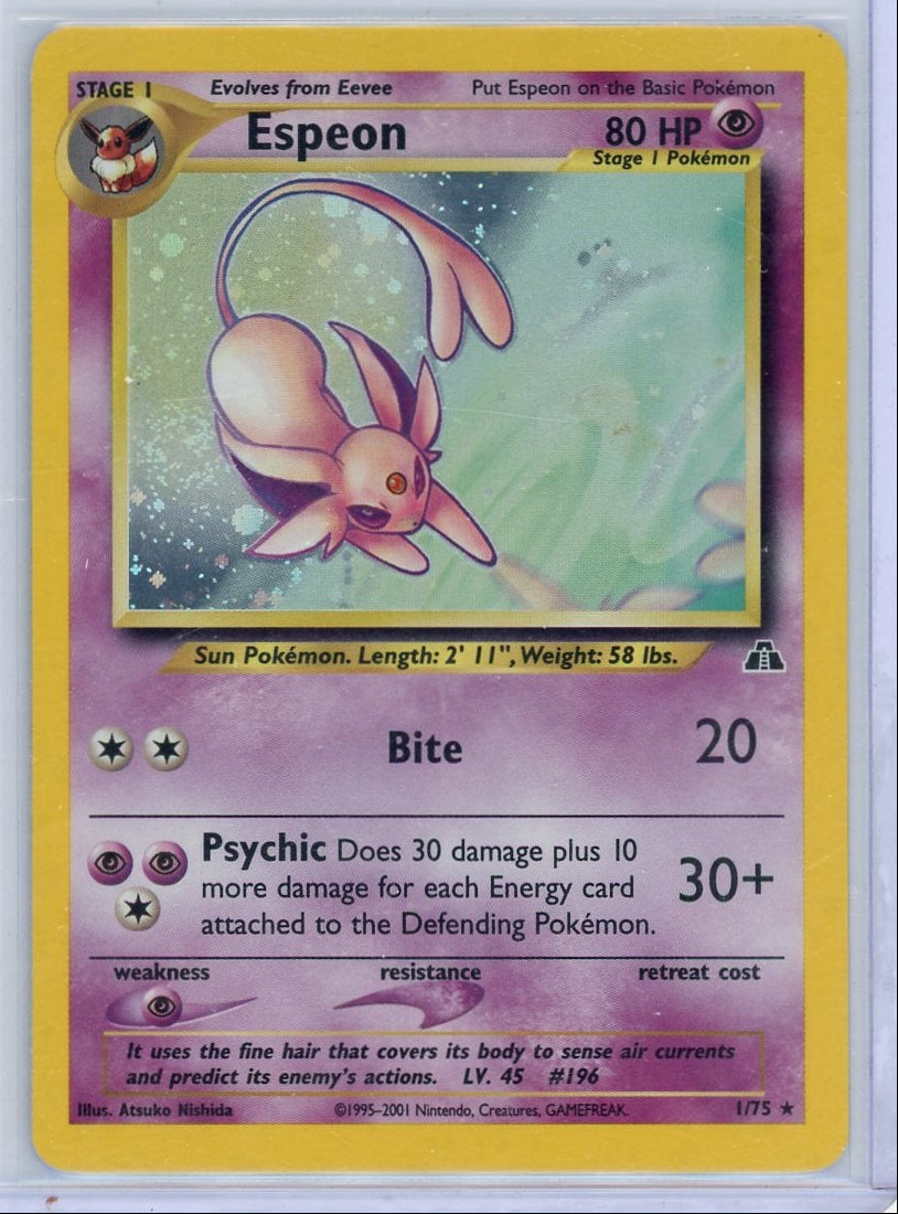 Espeon Pokémon Neo Discovery Holo #1/75 (NM)