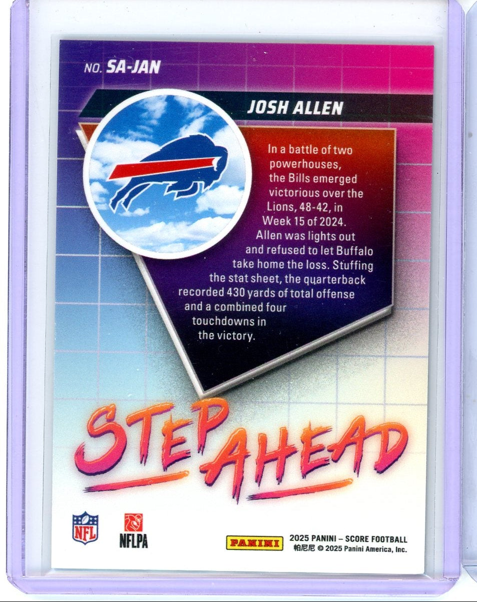 Josh Allen 2025 Panini Score Step Ahead SSP