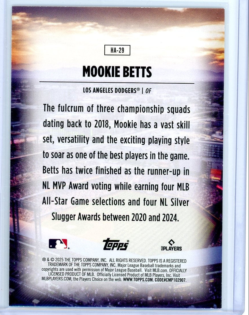 Mookie Betts 2025 Topps Home Field Advantage SSP