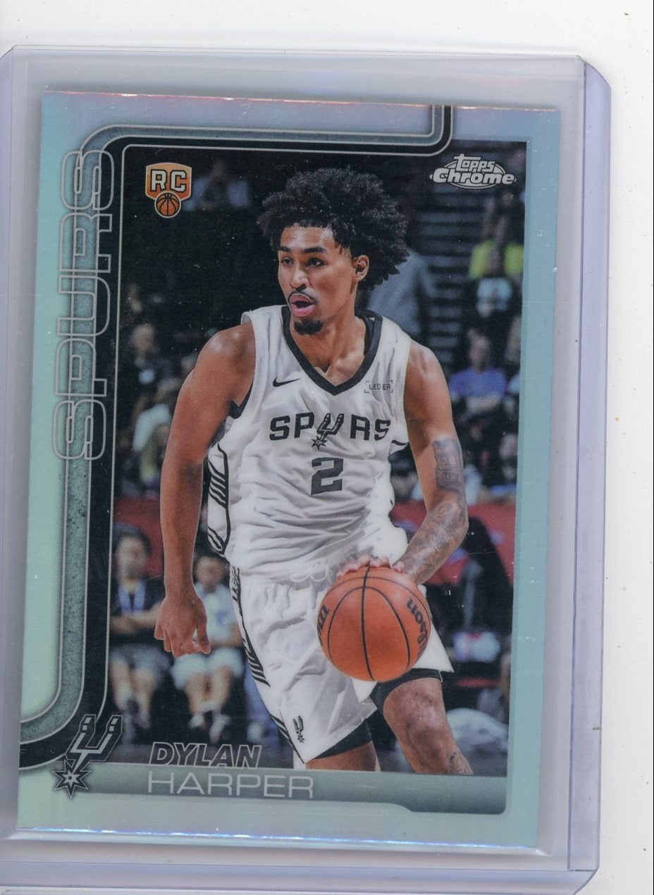 Dylan Harper 2025-26 Topps Chrome refractor rookie card