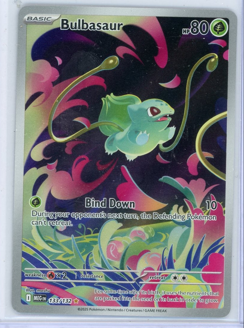 Bulbasaur Pokémon Mega Evolution Illustration Rare #133/132