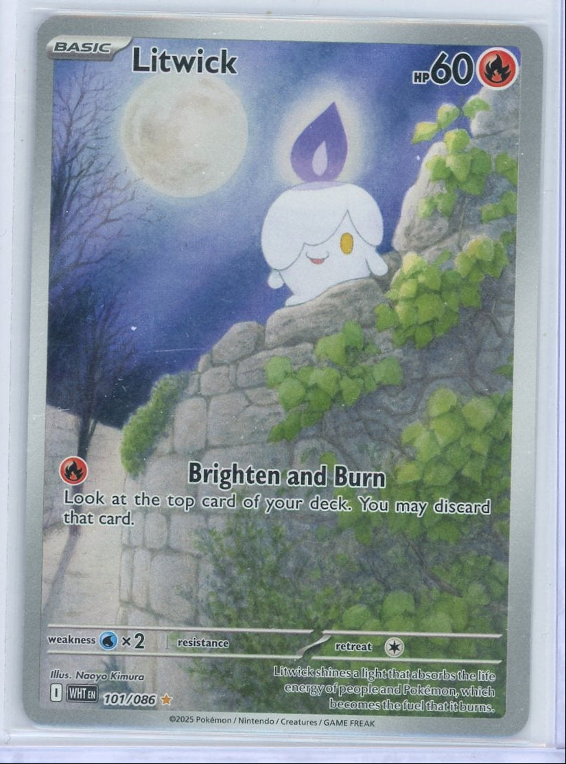 Litwick Pokémon White Flare Illustration Rare #101/086