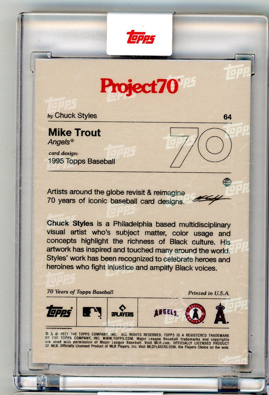 Mike Trout Project70 by Chuck Styles #64 /8459