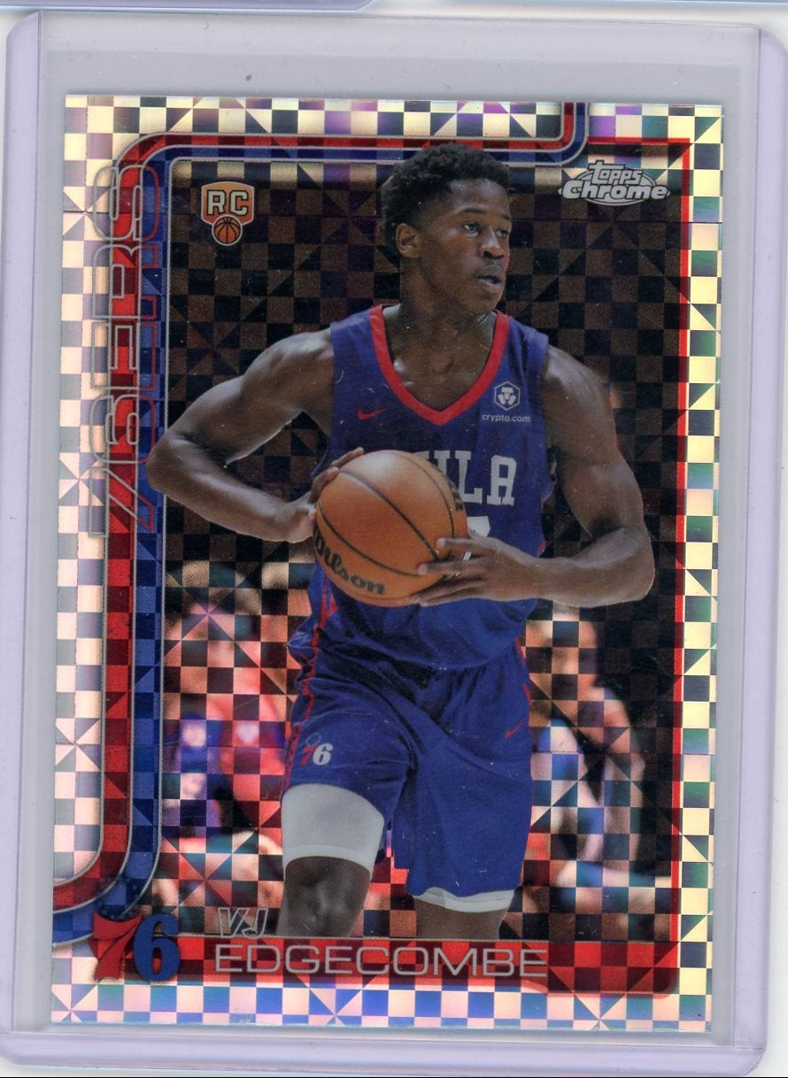 VJ Edgecomb 2025 Topps Chrome X-Fractor Rookie Card