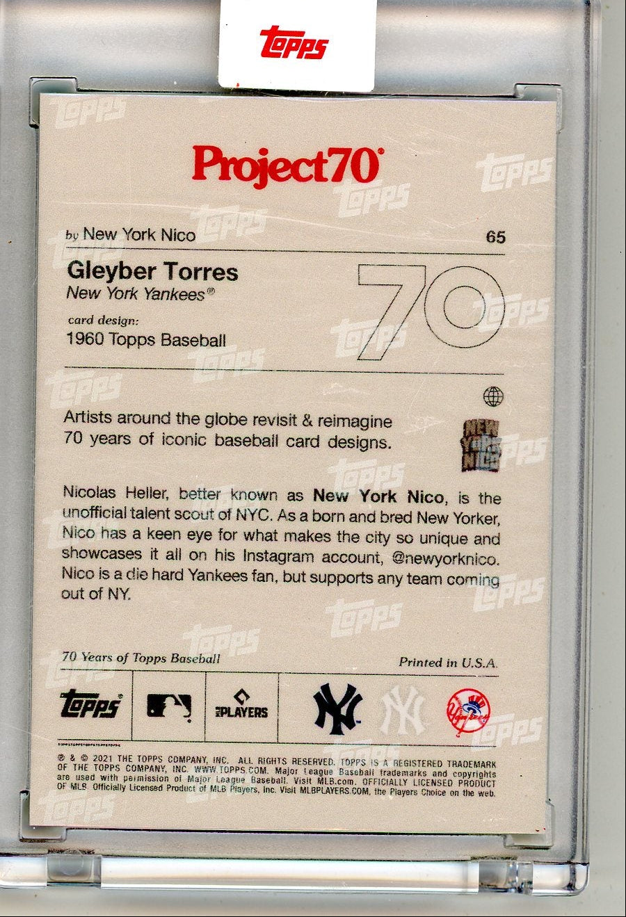 Gleyber Torres Project70 by New York Nico #65 /2606