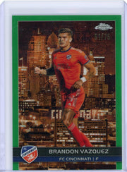 Brandon Vazquez 2023 Topps Chrome MLS City Strikers green refractor #'d 51/75