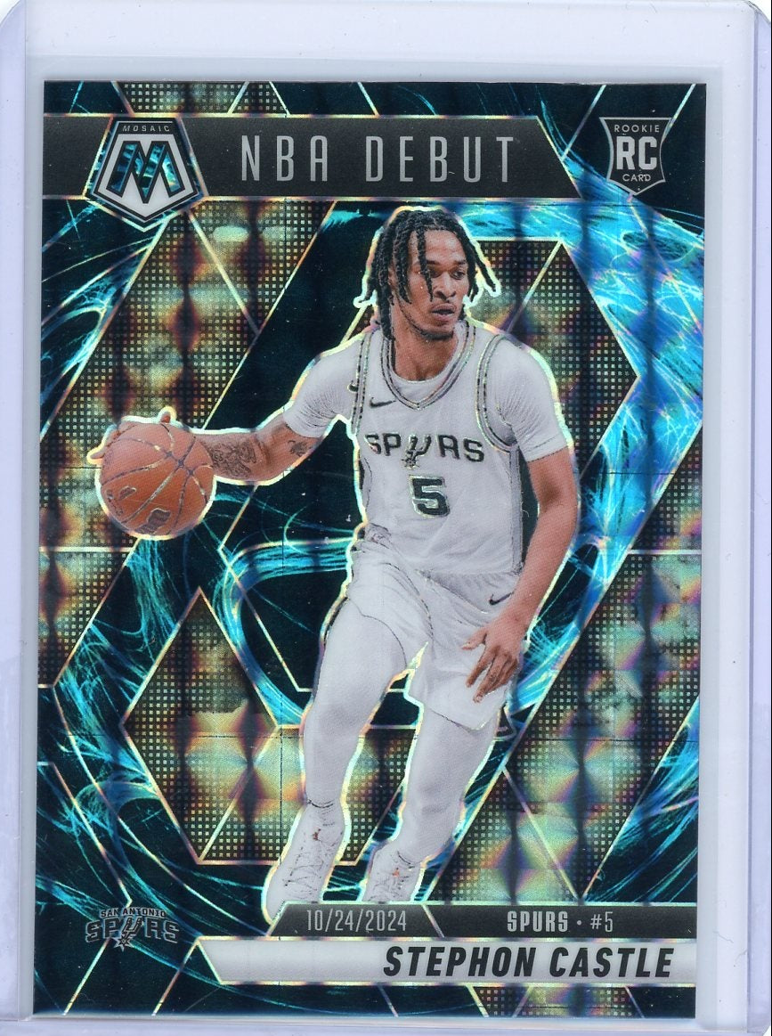 Stephon Castle 2024 Panini Mosaic Genesis NBA Debut Rookie SSP