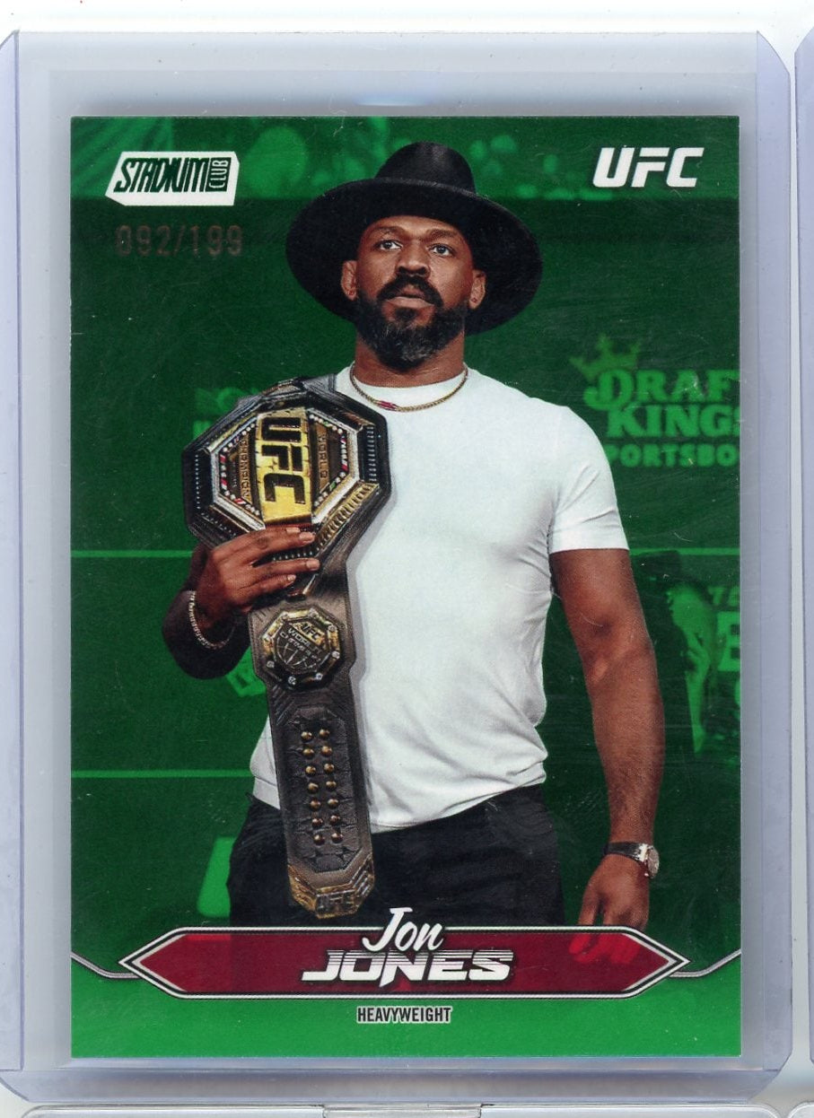 Jon Jones 2025 Topps Stadium Club Green Foil #'d 092/199