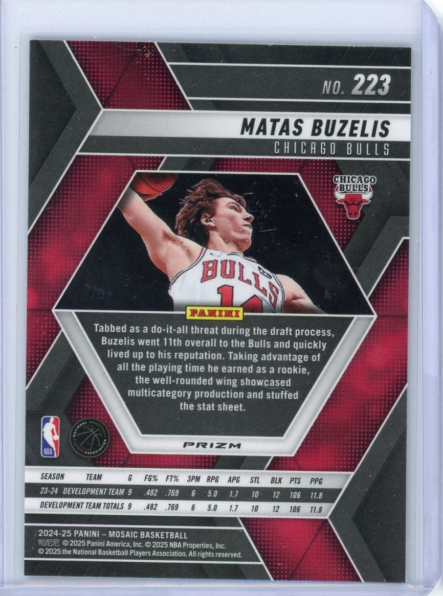 Matas Buzelis 2024 Panini Mosaic Genesis Rookie SSP