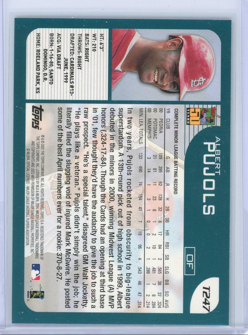 Albert Pujols 2001 Topps Traded Rookie Card #T247