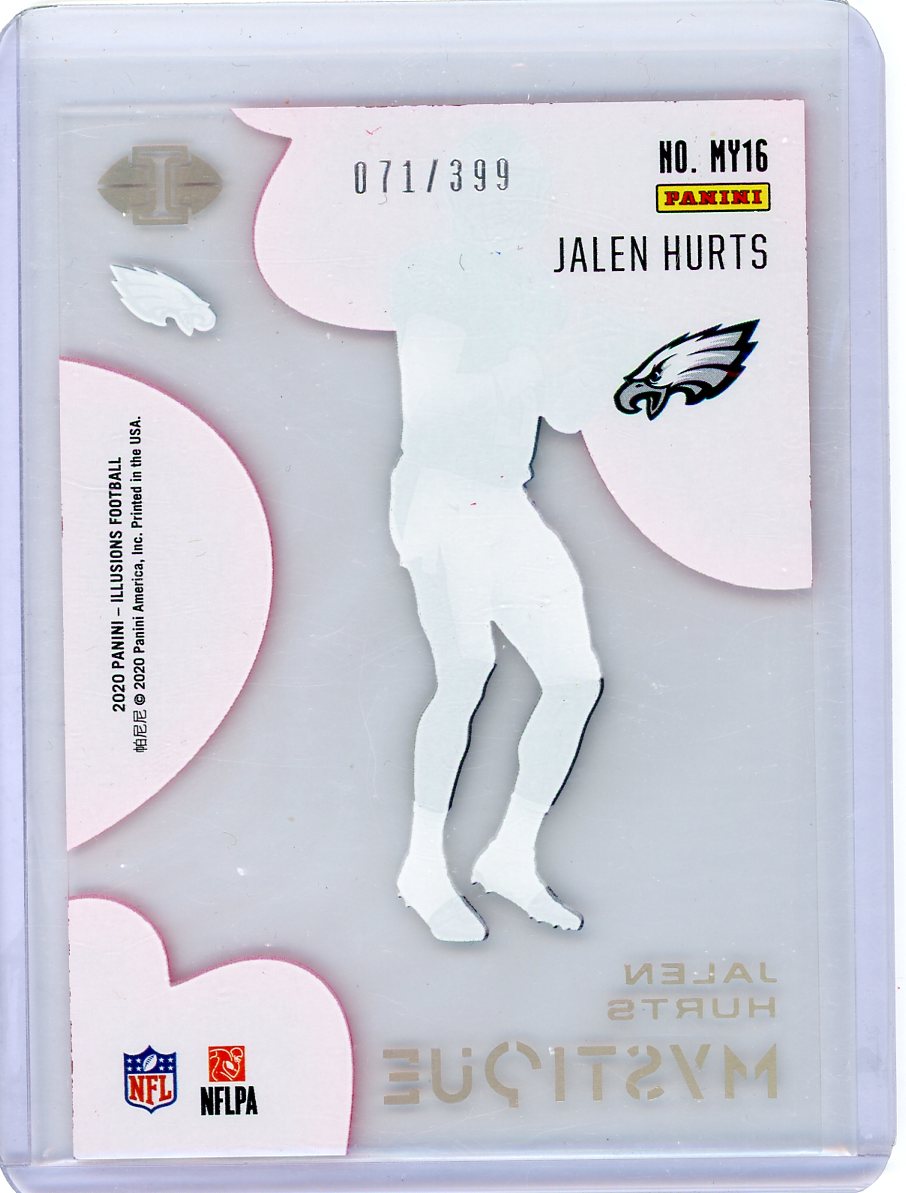 Jalen Hurts 2020 Panini Illusions Mystique pink rookie card #'d 071/399