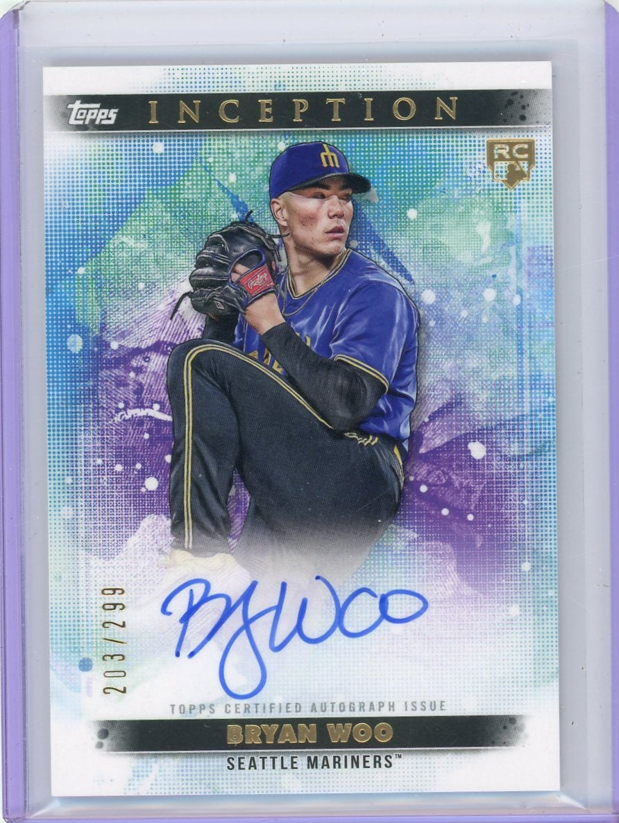 Bryan Woo 2024 Topps Inception Rookie Autograph #'d 023/299