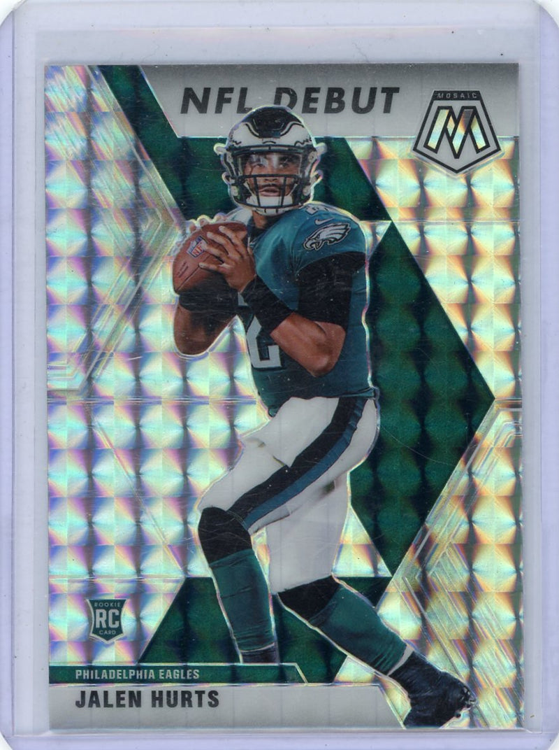 Jalen Hurts 2020 Panini Mosaic NFL Debut mosaic prizm rookie card