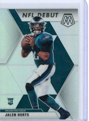 Jalen Hurts 2020 Panini Mosaic NFL Debut silver prizm rookie card